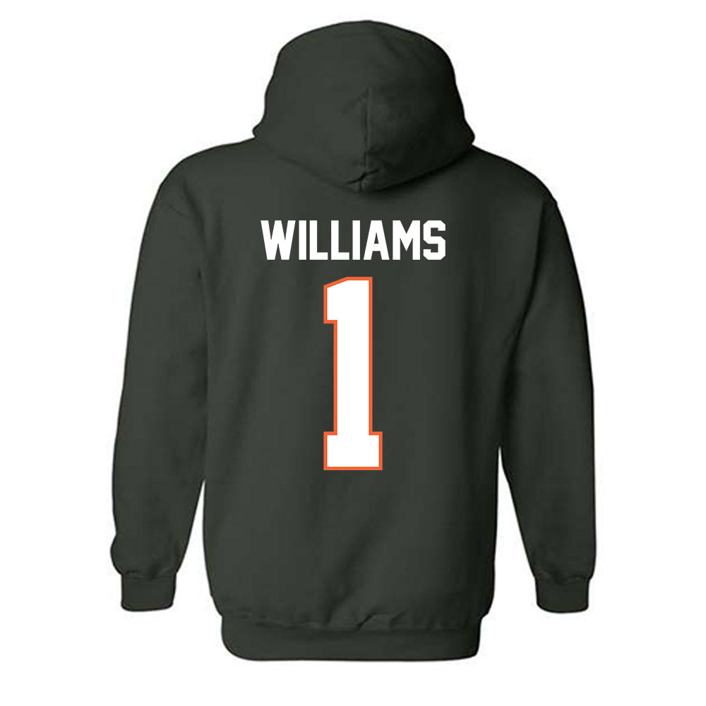 Miami - NCAA Women's Basketball : Camille Williams - Classic Shersey Hooded Sweatshirt-1