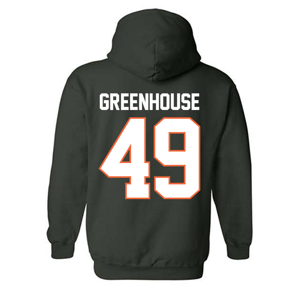 Miami - NCAA Baseball : Mason Greenhouse - Classic Shersey Hooded Sweatshirt-1