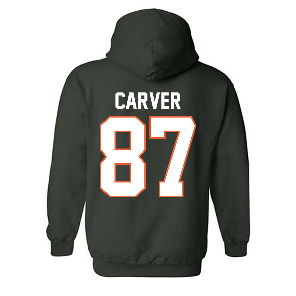 Miami - NCAA Football : Hunter Carver - Classic Shersey Hooded Sweatshirt-1
