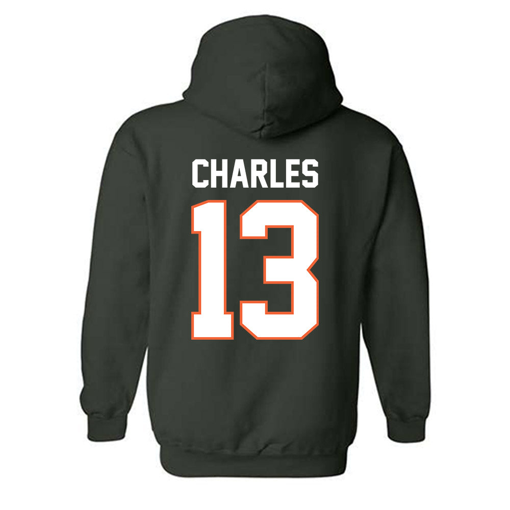 Miami - NCAA Football : Asharri Charles - Classic Shersey Hooded Sweatshirt-1