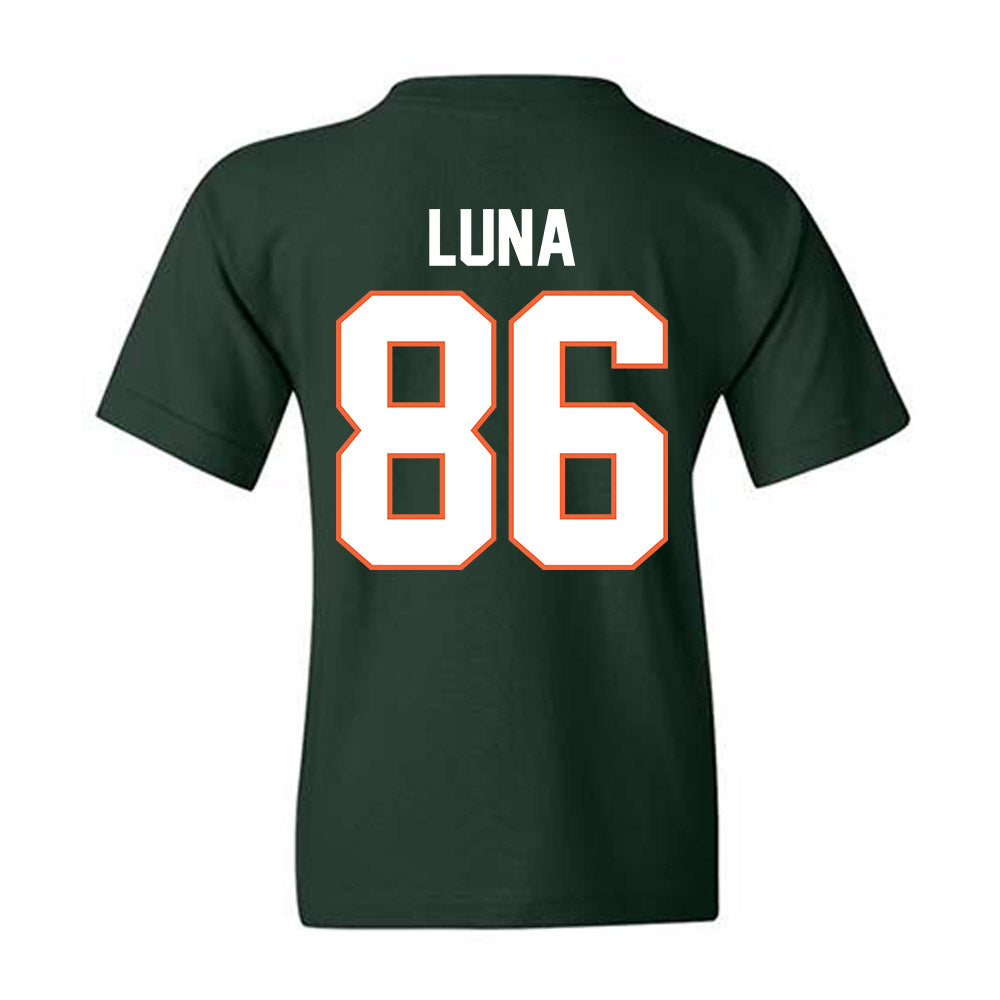 Miami - NCAA Football : Kolby Luna - Classic Shersey Youth T-Shirt-1