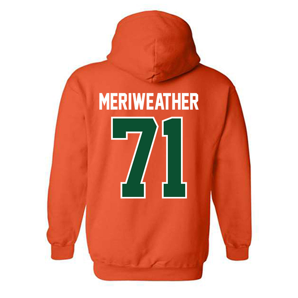 Miami - NCAA Football : Jamal Meriweather - Classic Shersey Hooded Sweatshirt-1