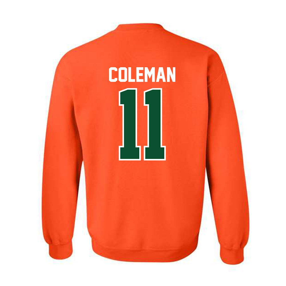 Miami - NCAA Football : Dereon Coleman - Classic Shersey Crewneck Sweatshirt-1