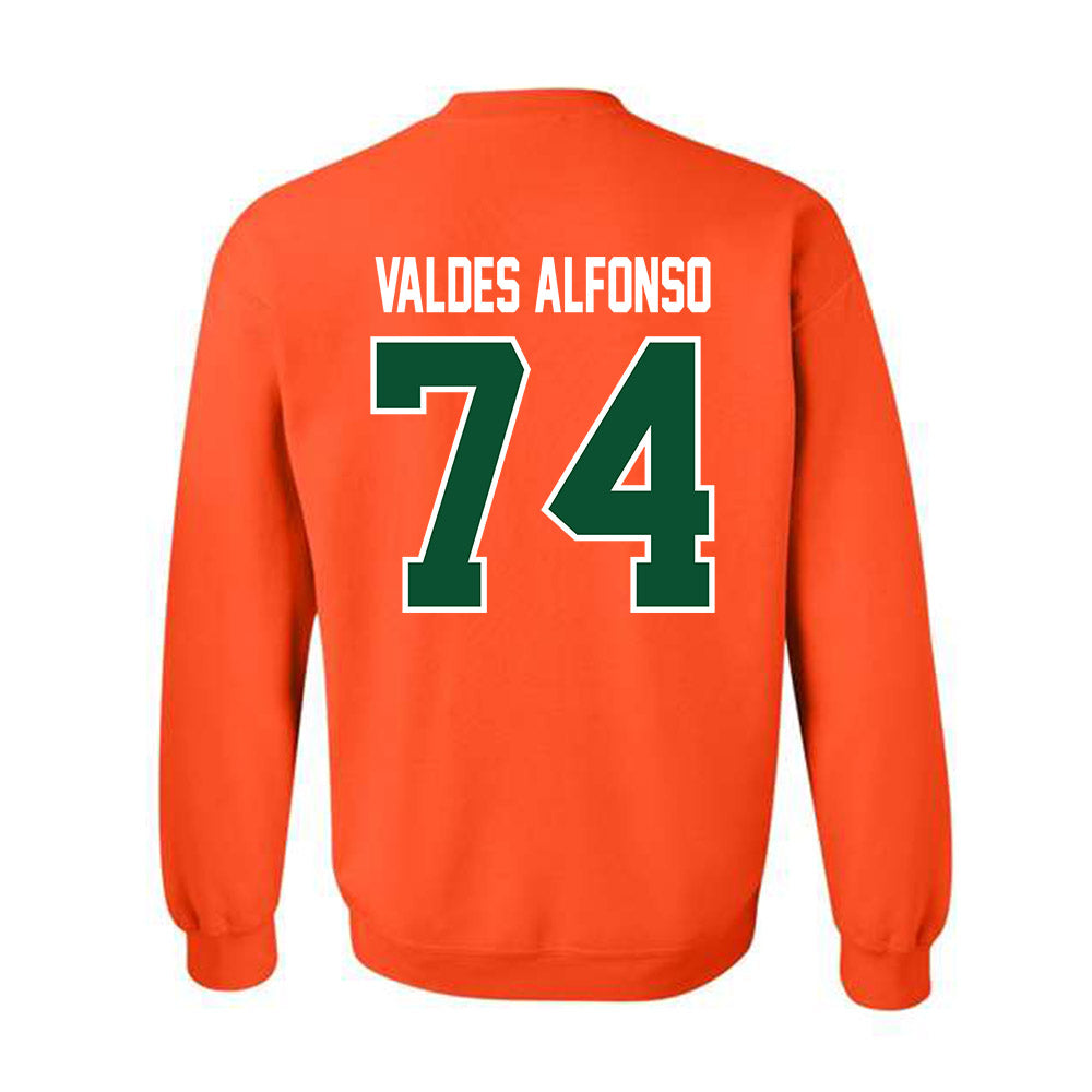 Miami - NCAA Football : Yerovi Valdes Alfonso - Classic Shersey Crewneck Sweatshirt-1