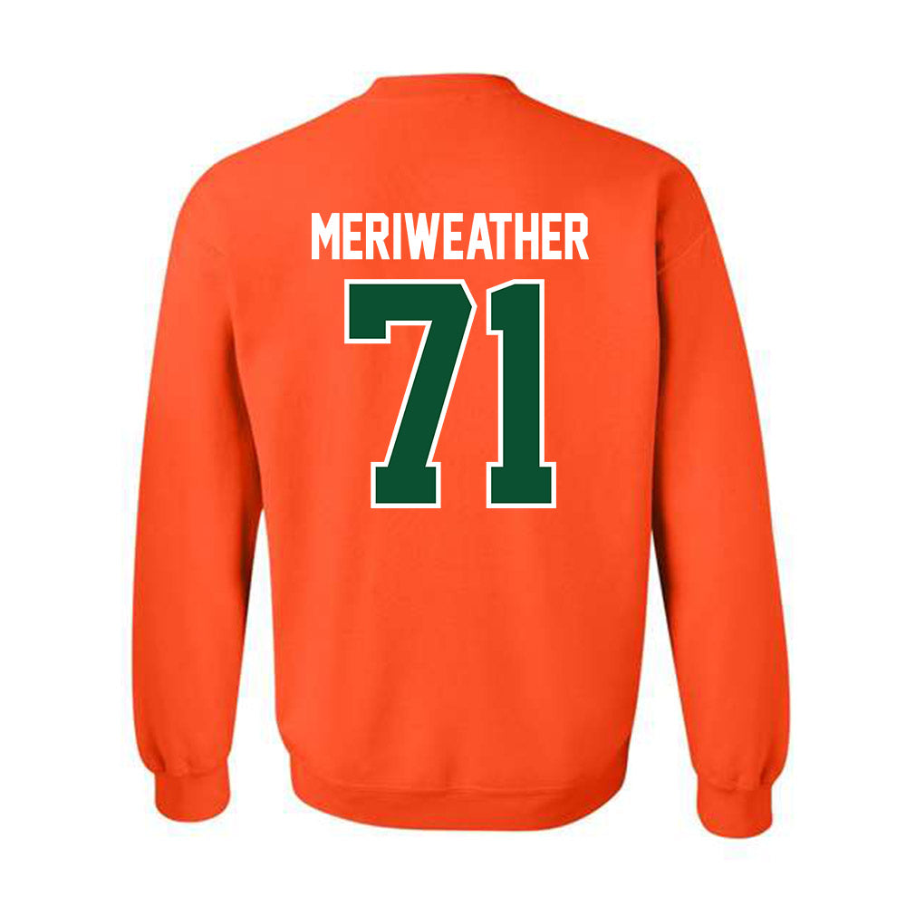 Miami - NCAA Football : Jamal Meriweather - Classic Shersey Crewneck Sweatshirt-1