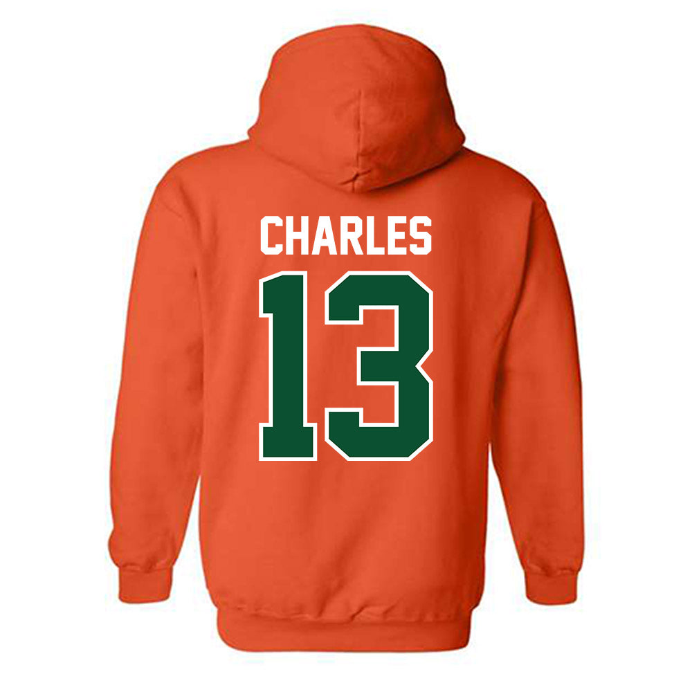 Miami - NCAA Football : Asharri Charles - Classic Shersey Hooded Sweatshirt-1