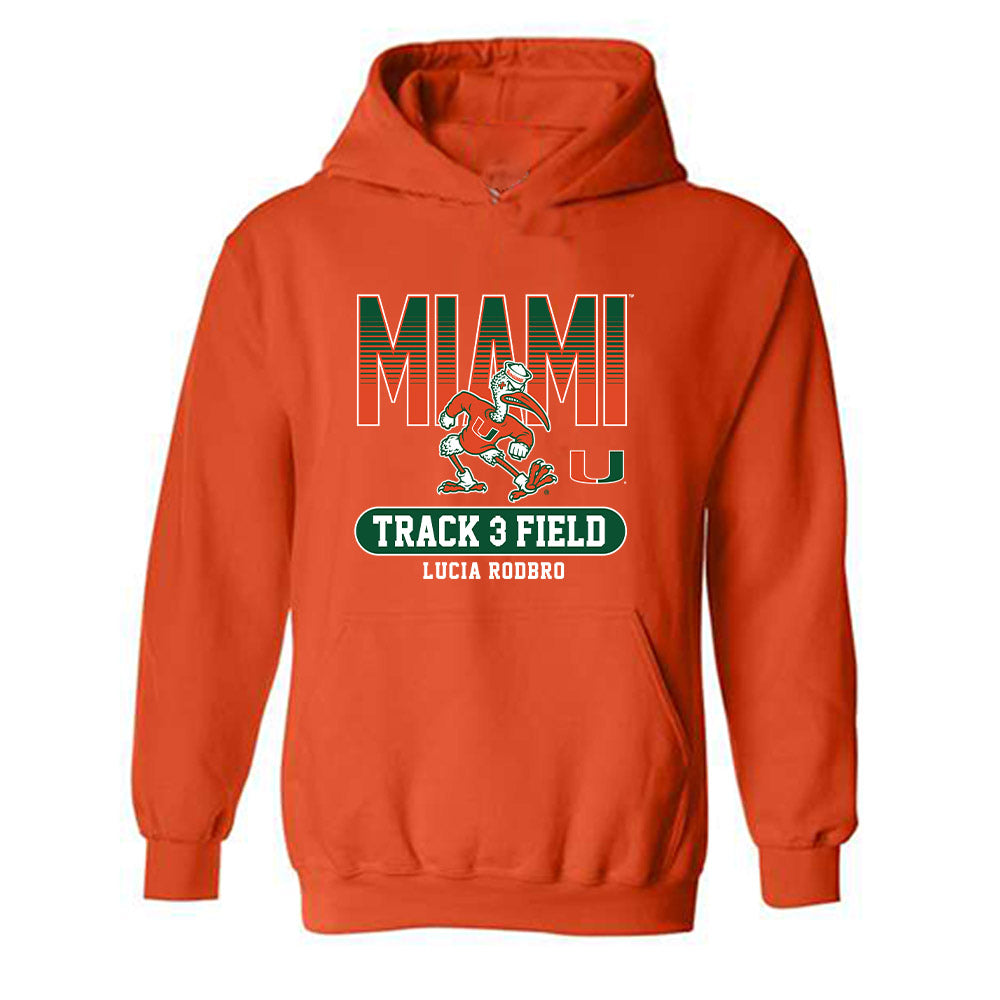 Miami - NCAA Women's Track & Field : Lucia Rodbro - Classic Fashion Shersey Hooded Sweatshirt-0