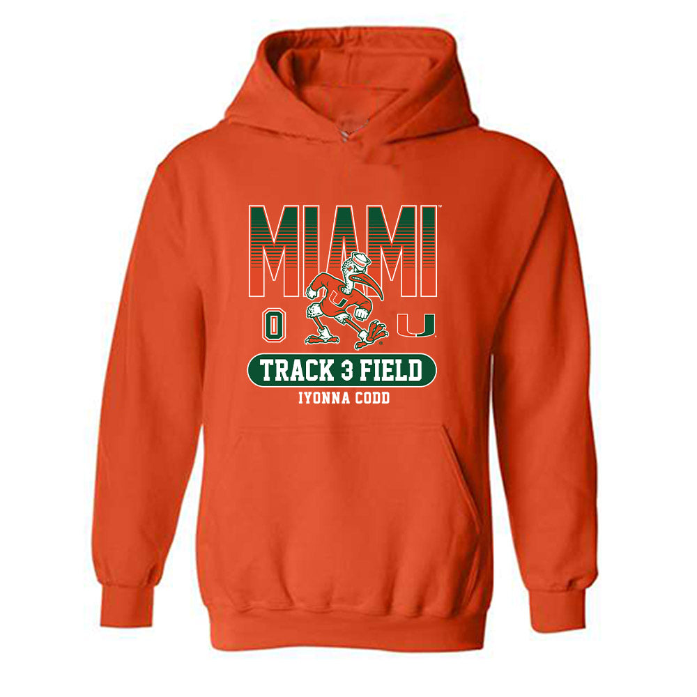 Miami - NCAA Women's Track & Field : Iyonna Codd - Classic Fashion Shersey Hooded Sweatshirt-0