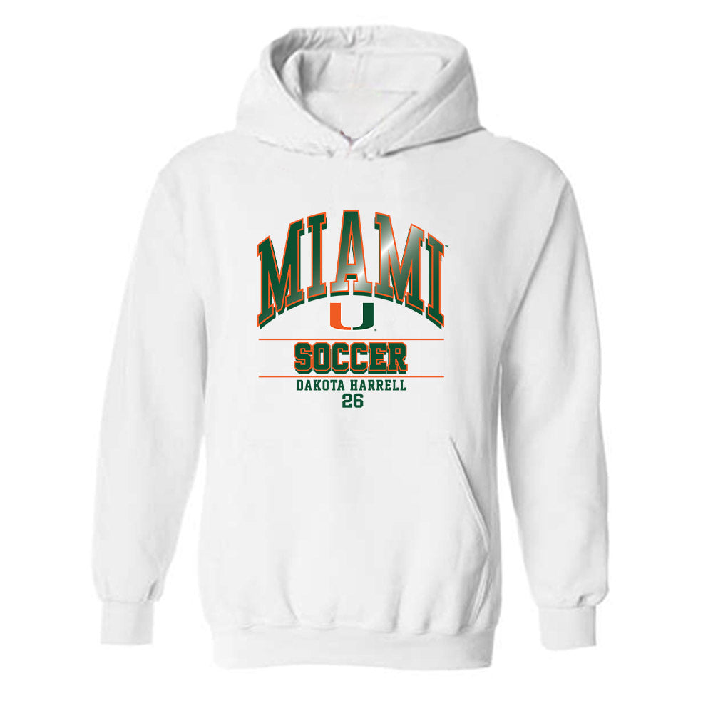 Miami - NCAA Women's Soccer : Dakota Harrell - Classic Fashion Shersey Hooded Sweatshirt-0