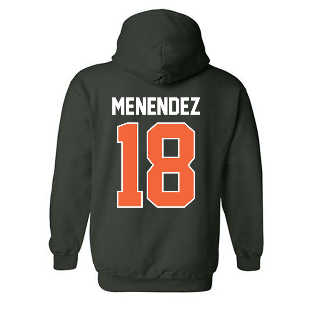 Miami - NCAA Baseball : Frank Menendez - Sports Shersey Hooded Sweatshirt-1