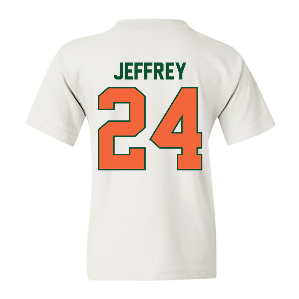 Miami - NCAA Baseball : Donavan Jeffrey - Sports Shersey Youth T-Shirt-1
