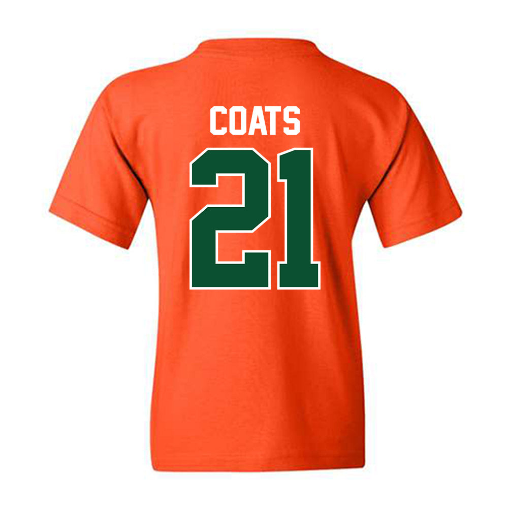 Miami - NCAA Baseball : TJ Coats - Sports Shersey Youth T-Shirt-1