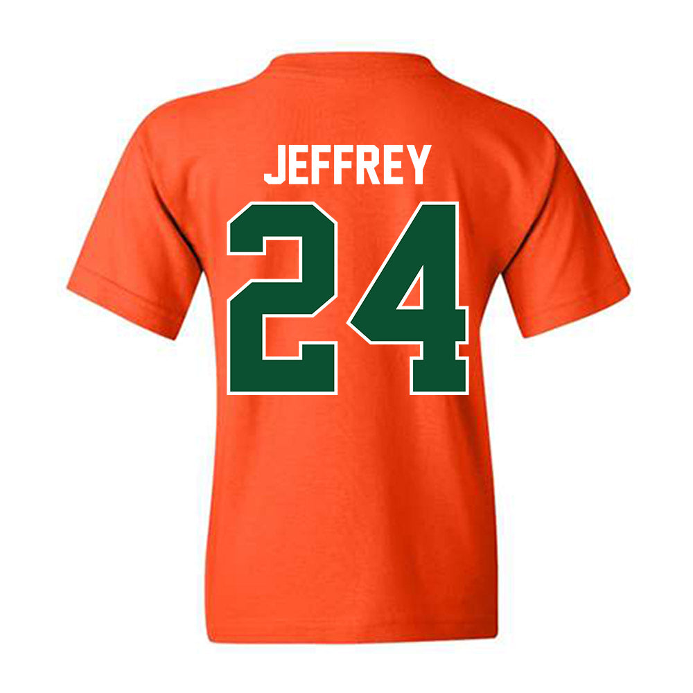Miami - NCAA Baseball : Donavan Jeffrey - Sports Shersey Youth T-Shirt-1