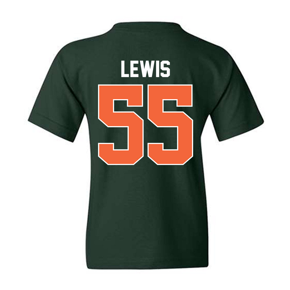 Miami - NCAA Men's Basketball : Acaden Lewis - Sports Shersey Youth T-Shirt-1