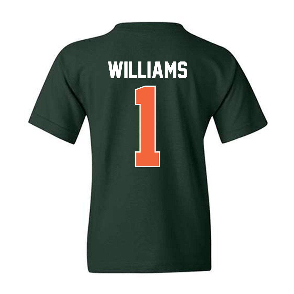 Miami - NCAA Women's Basketball : Cameron Williams - Sports Shersey Youth T-Shirt-1