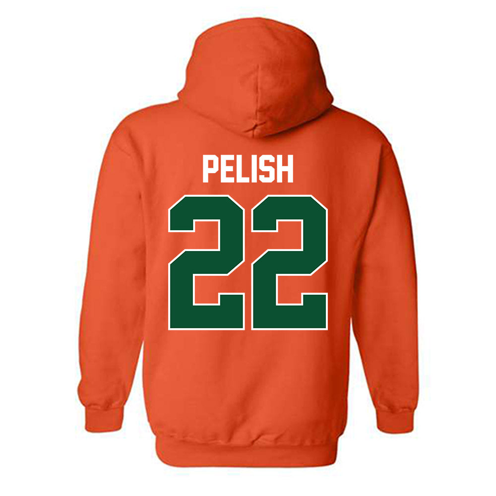 Miami - NCAA Women's Basketball : Simone Pelish - Sports Shersey Hooded Sweatshirt