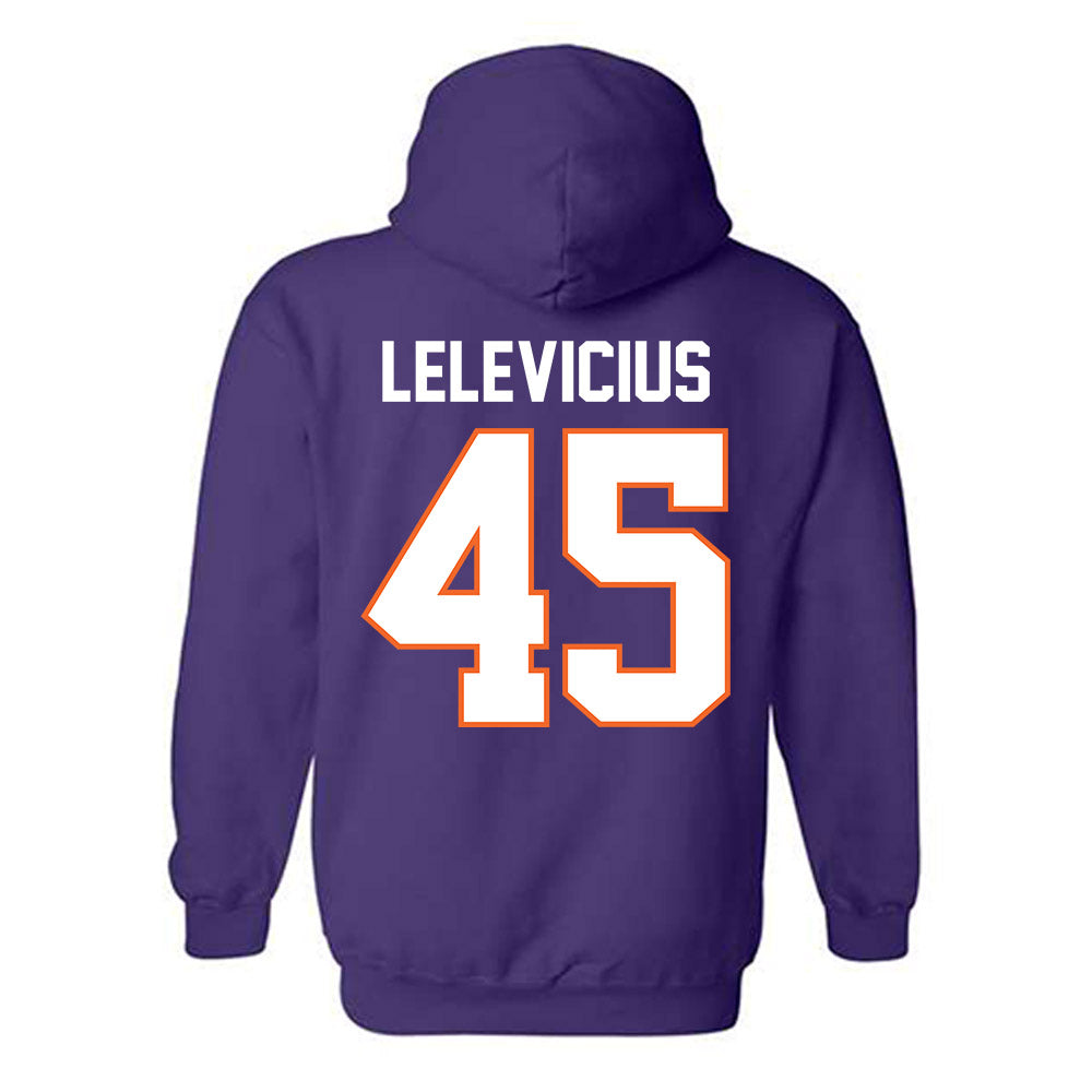 Clemson - NCAA Men's Basketball : Liutauras Lelevicius - Classic Shersey Hooded Sweatshirt-1