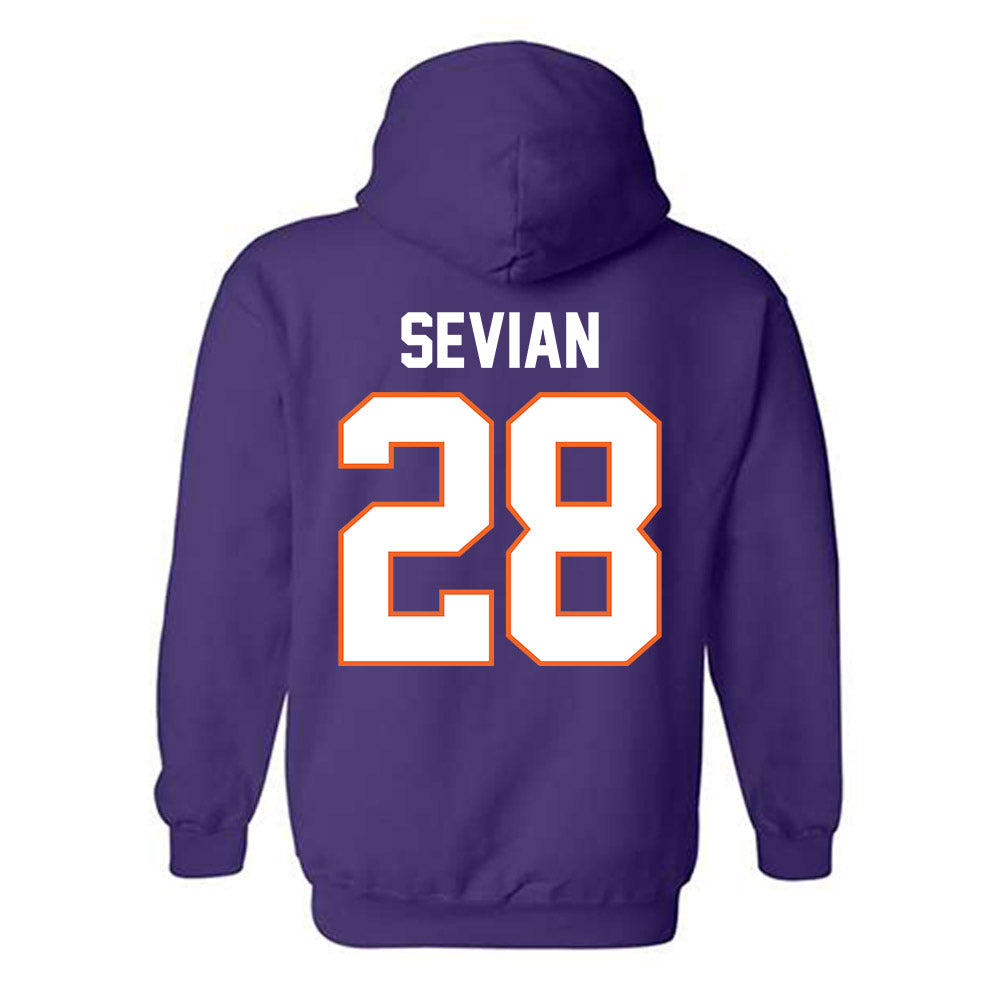 Clemson - NCAA Men's Soccer : Xander Sevian - Classic Shersey Hooded Sweatshirt-1