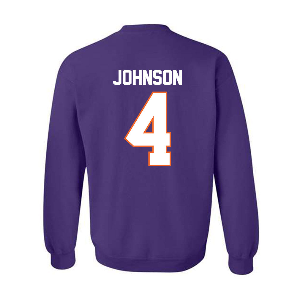 Clemson - NCAA Men's Basketball : Efrem Johnson - Classic Shersey Crewneck Sweatshirt-1