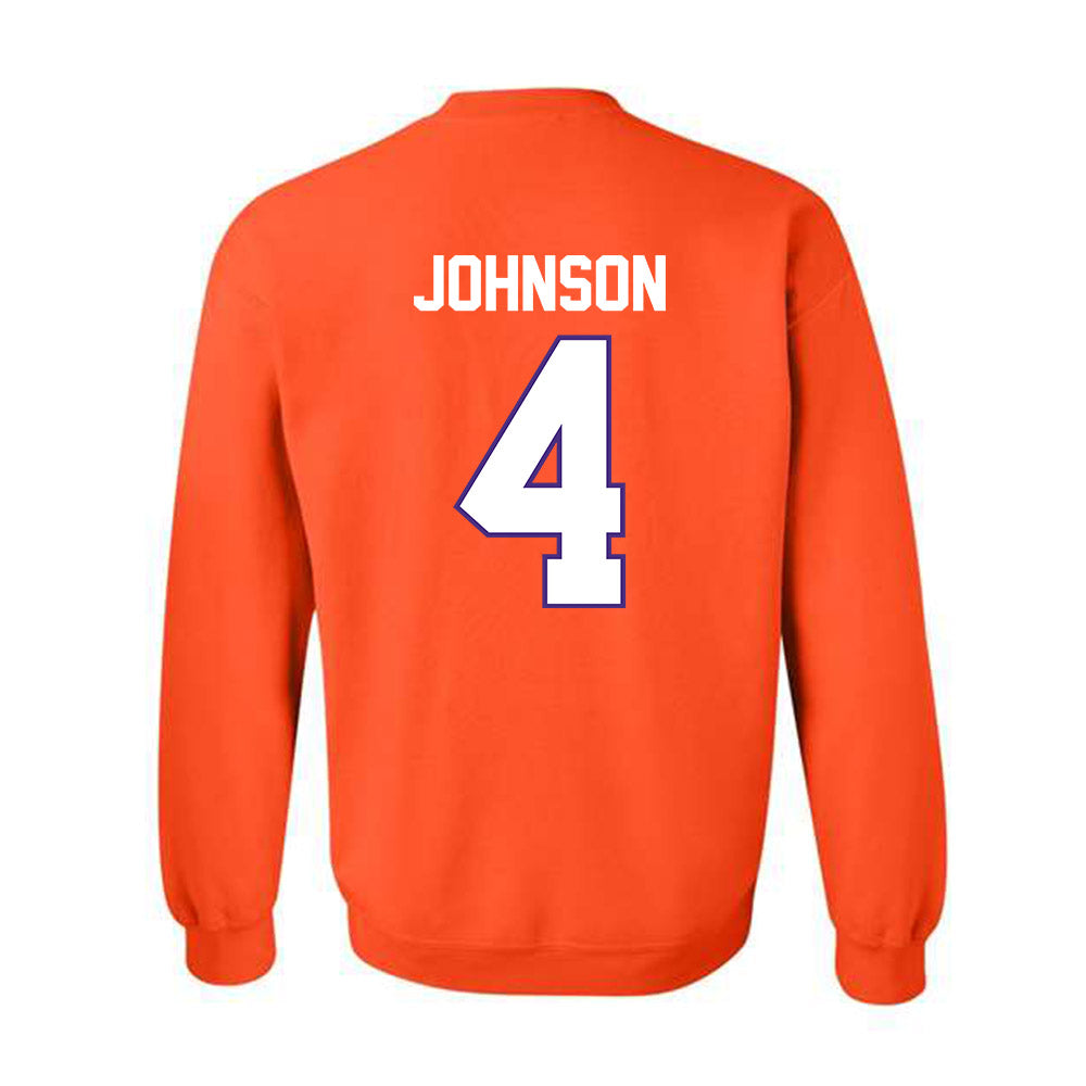 Clemson - NCAA Men's Basketball : Efrem Johnson - Classic Shersey Crewneck Sweatshirt-1