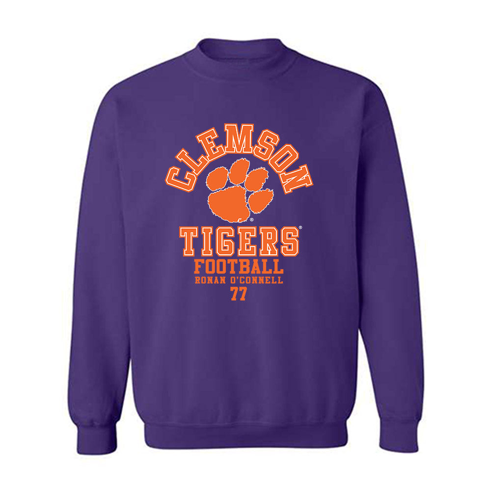 Clemson - NCAA Football : Ronan O'Connell - Classic Fashion Shersey Crewneck Sweatshirt-0