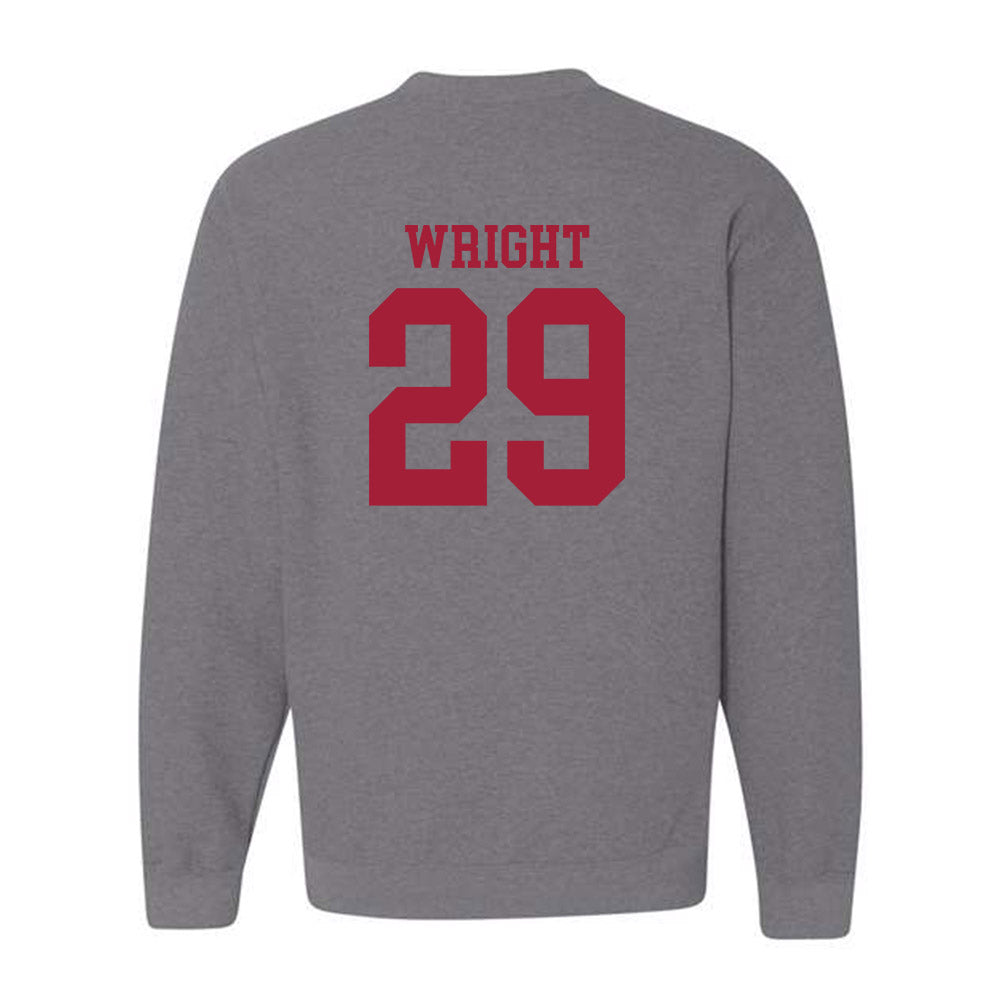 WSU - NCAA Football : Erimus Wright - Classic Fashion Shersey Crewneck Sweatshirt-1