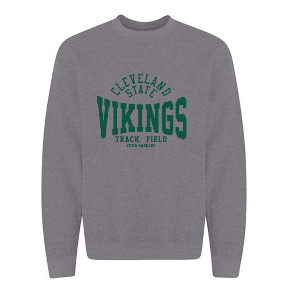 Cleveland State - NCAA Women's Track & Field : Emma Sanders - Classic Fashion Shersey Crewneck Sweatshirt-0