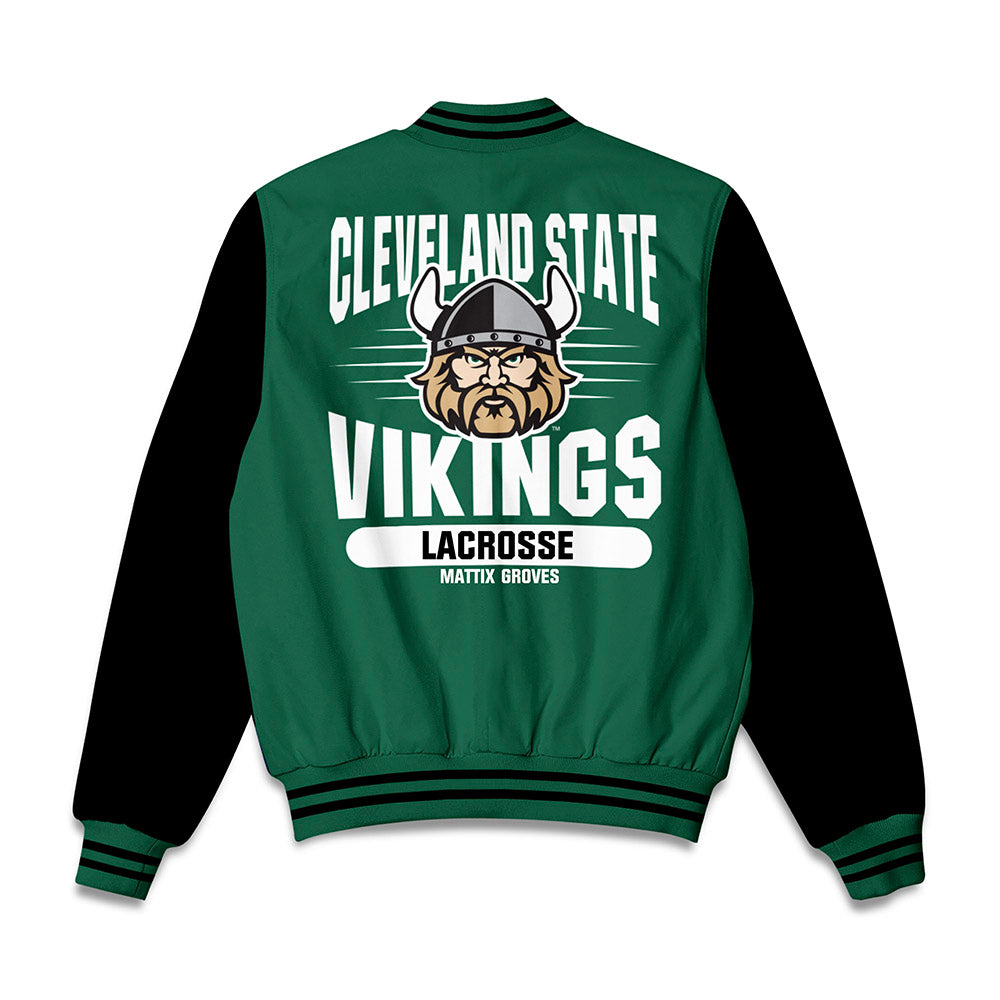 Cleveland State - NCAA Men's Lacrosse : Mattix Groves - Bomber Jacket-1