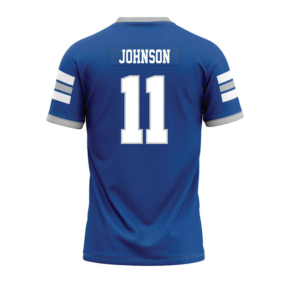 MTSU - NCAA Football : James Johnson - Blue Premium Football Jersey-1