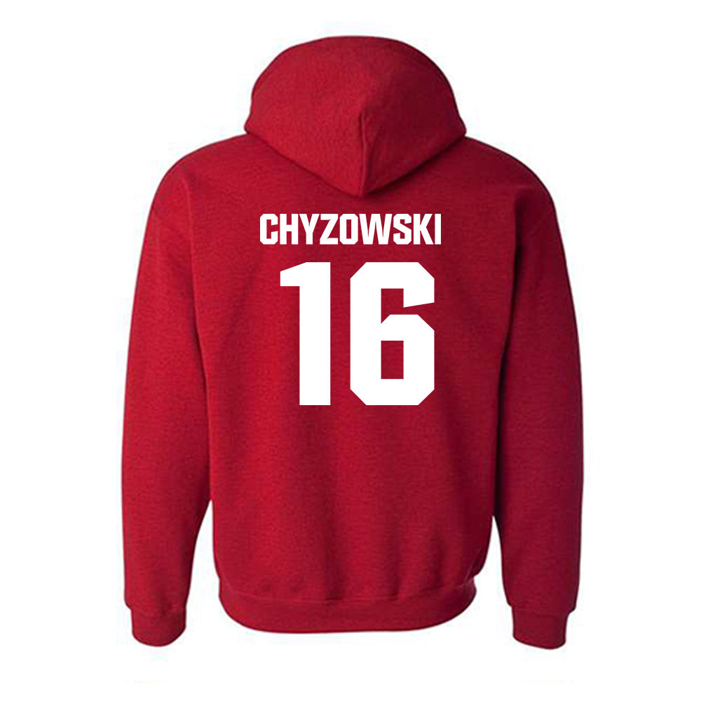 DU - NCAA Men's Ice Hockey : Kyle Chyzowski - Classic Shersey Hooded Sweatshirt-1