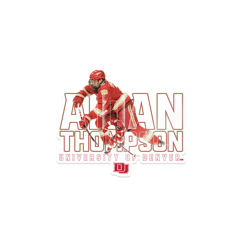 DU - NCAA Men's Ice Hockey : Aidan Thompson - Individual Caricature Sticker