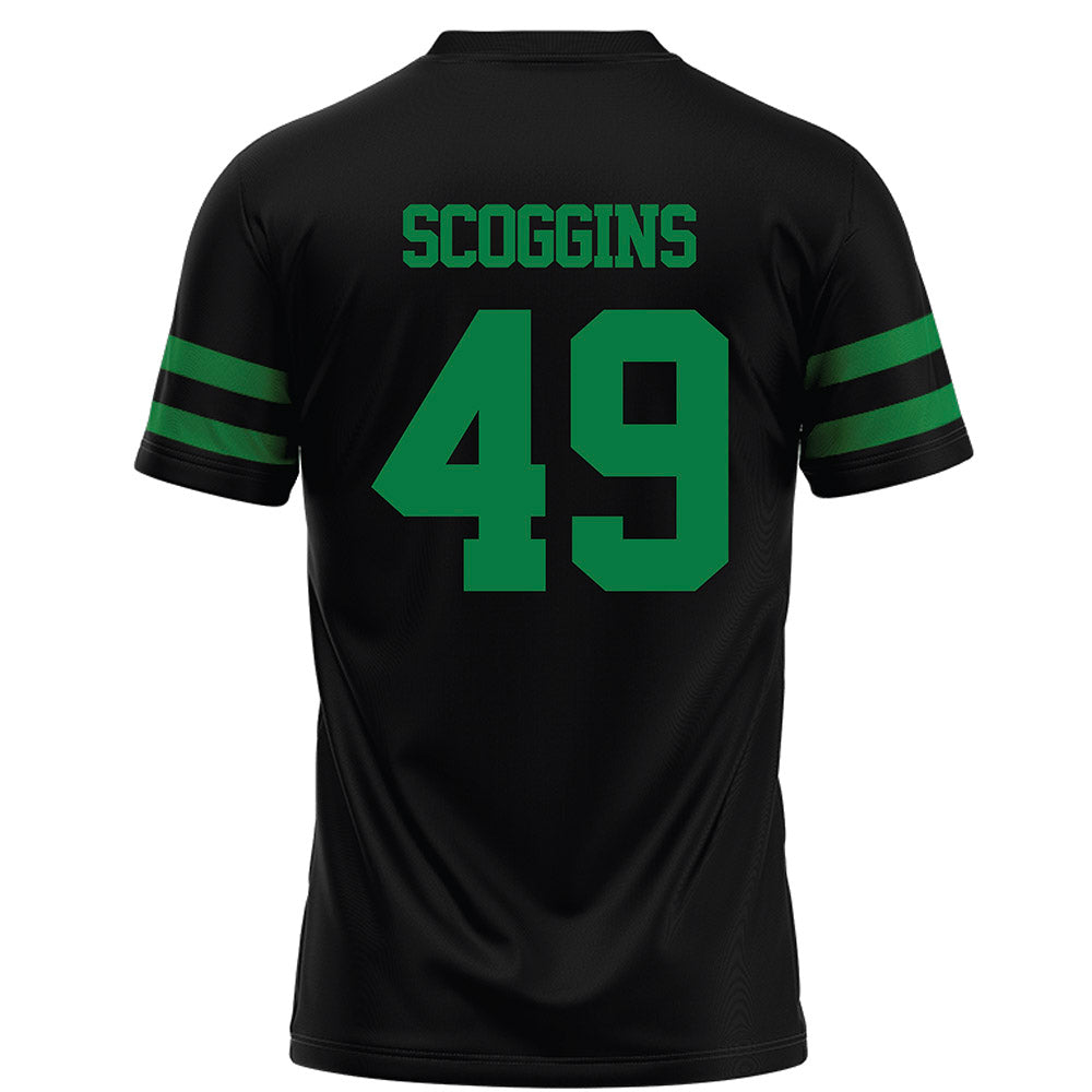 North Texas - NCAA Football : Brodie Scoggins - Black Football Jersey-1