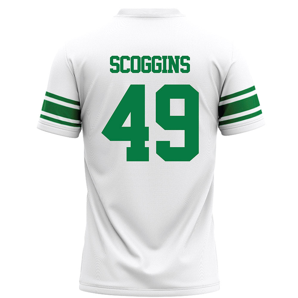 North Texas - NCAA Football : Brodie Scoggins - White Football Jersey-1