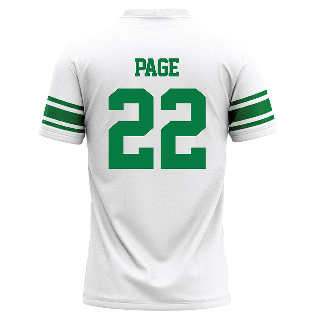 North Texas - NCAA Football : Colin Page - White Football Jersey-1