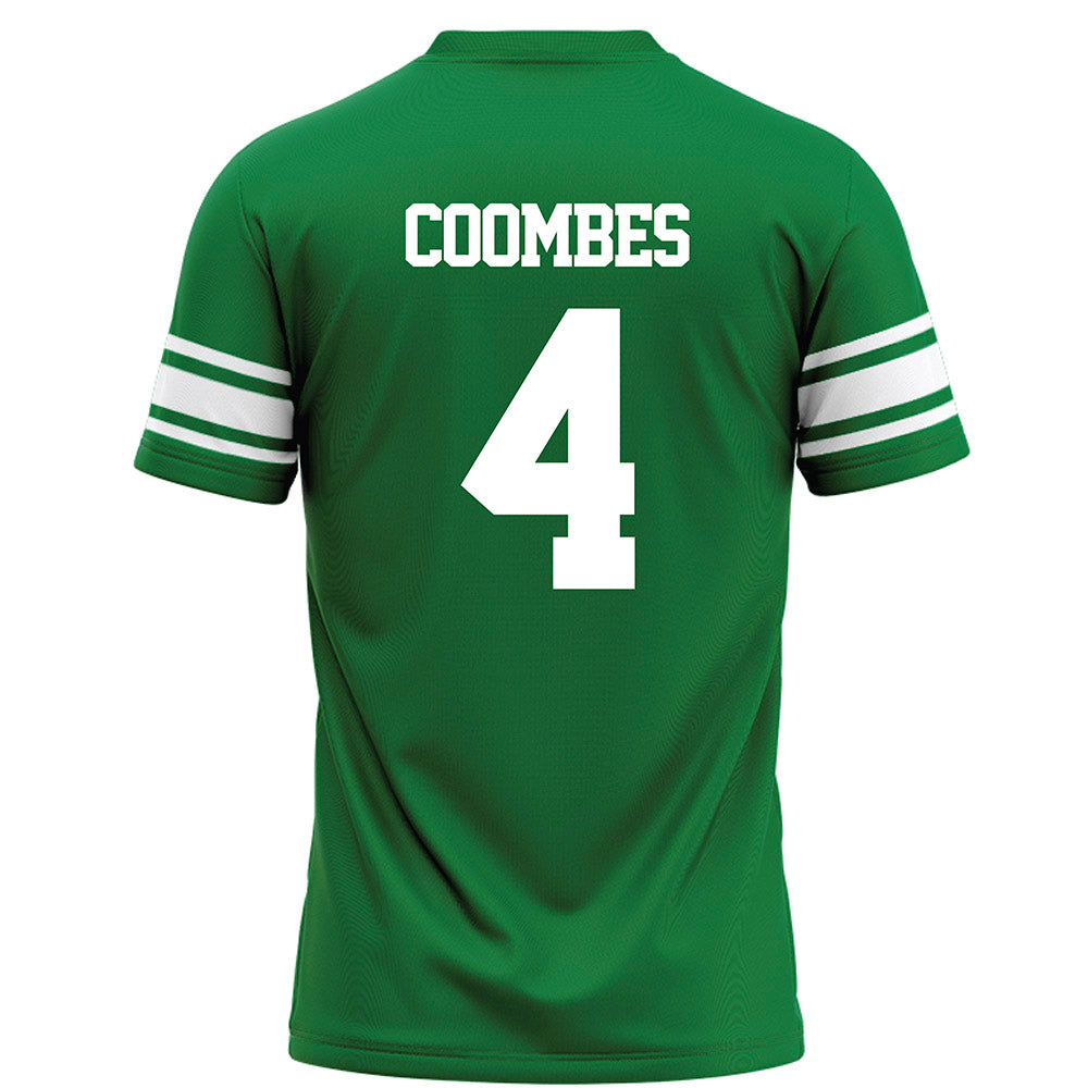 North Texas - NCAA Football : CJ Coombes - Green Football Jersey-1