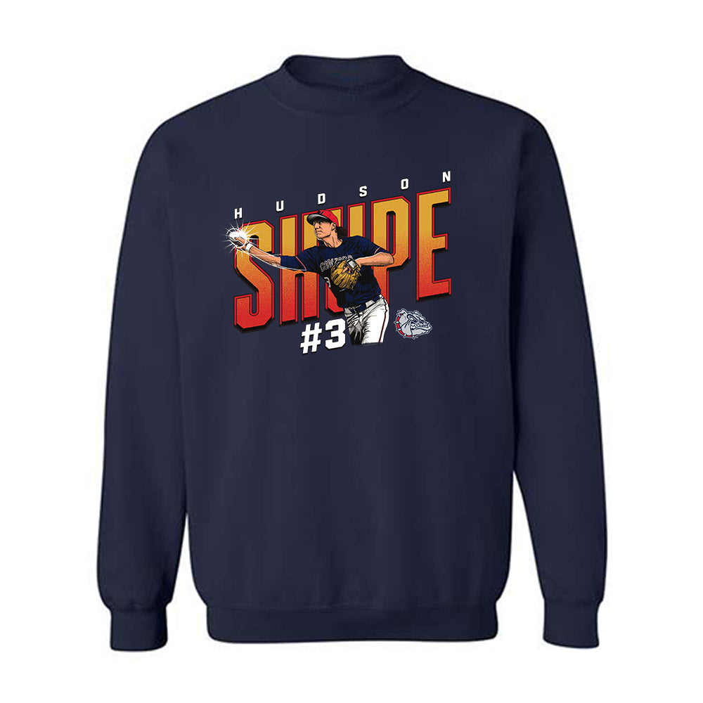 Gonzaga - NCAA Baseball : Hudson Shupe - Crewneck Sweatshirt Individual Caricature