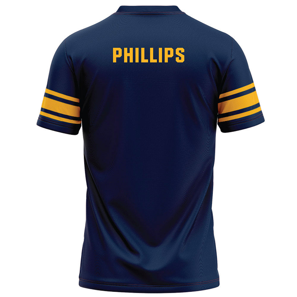 UW Eau Claire - NCAA Football : Ayden Phillips - Navy Football Jersey-1