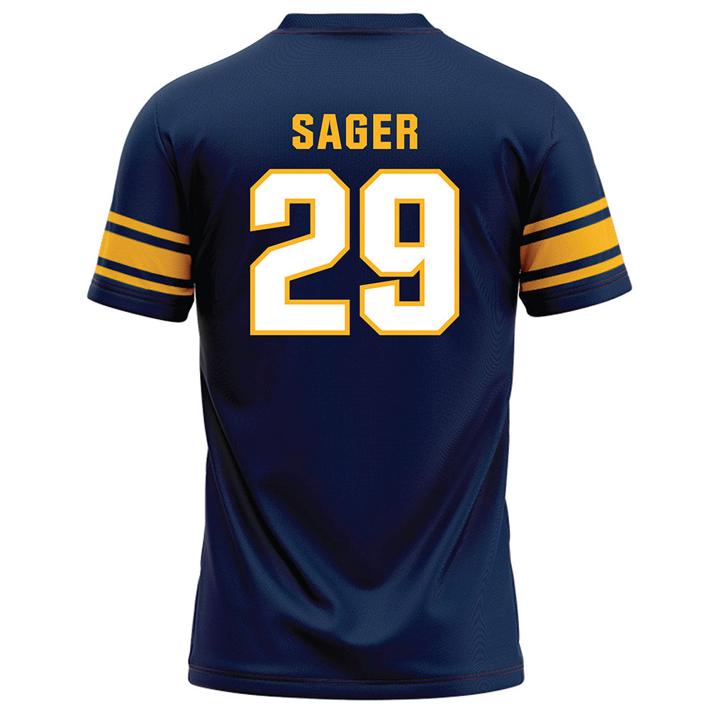 UW Eau Claire - NCAA Football : DeShaun Sager - Navy Football Jersey-1