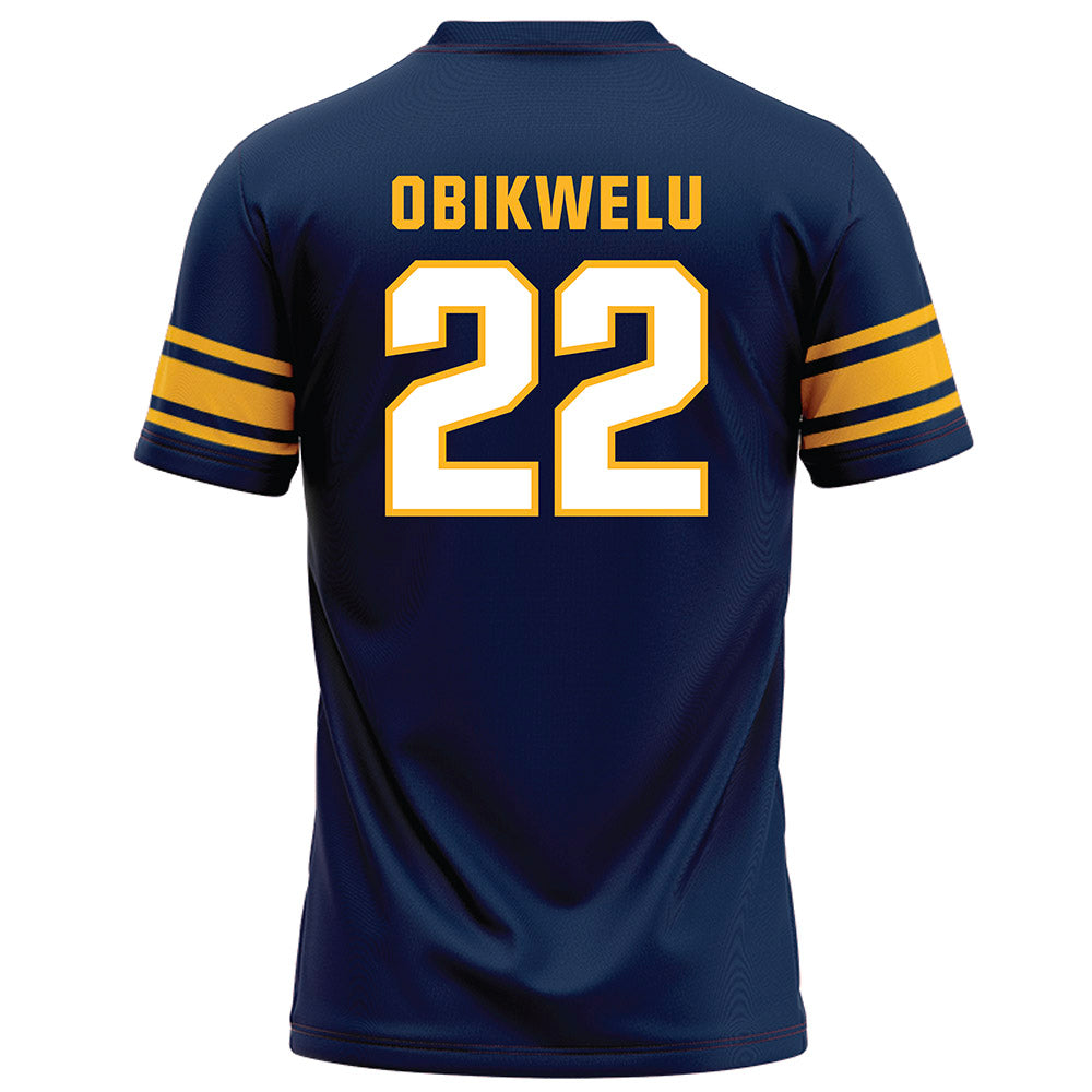UW Eau Claire - NCAA Football : KJ Obikwelu - Navy Football Jersey-1