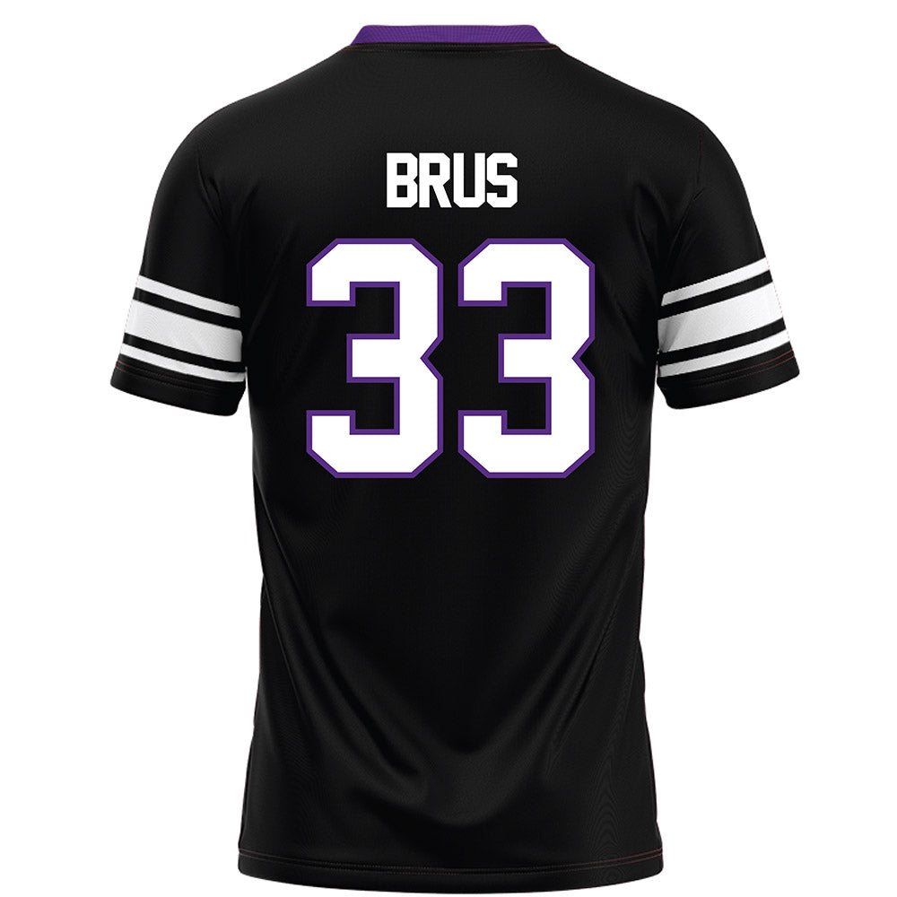 Northwestern - NCAA Football : Braydon Brus - Black Football Jersey-1