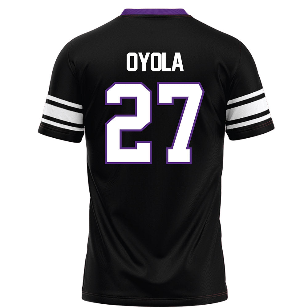 Northwestern - NCAA Football : Jack Oyola - Black Football Jersey-1