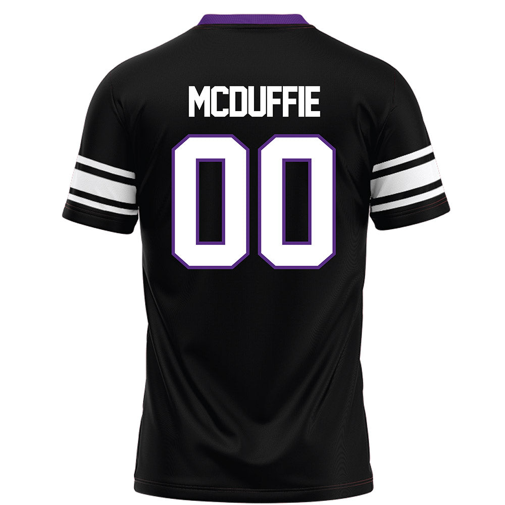 Northwestern - NCAA Football : Jaden McDuffie - Black Football Jersey-1