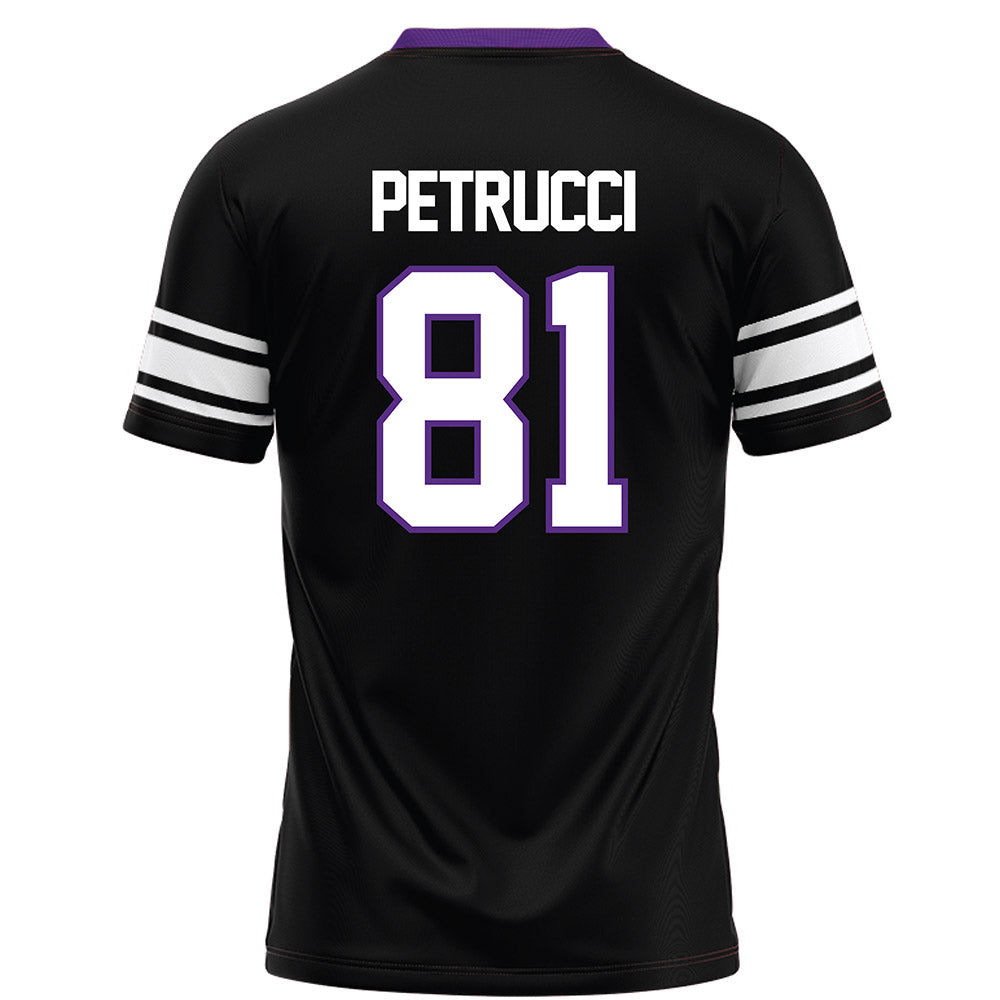 Northwestern - NCAA Football : Christopher Petrucci - Black Football Jersey-1
