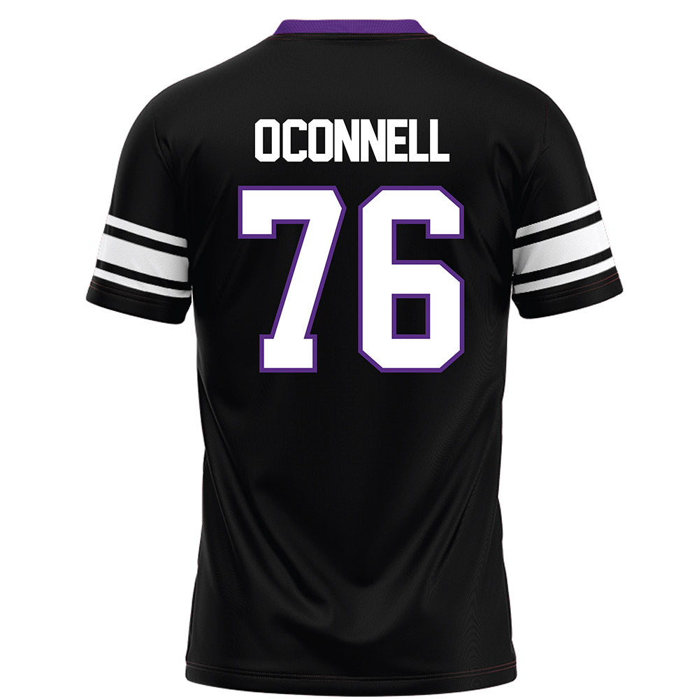 Northwestern - NCAA Football : Michael O'Connell - Black Football Jersey-1
