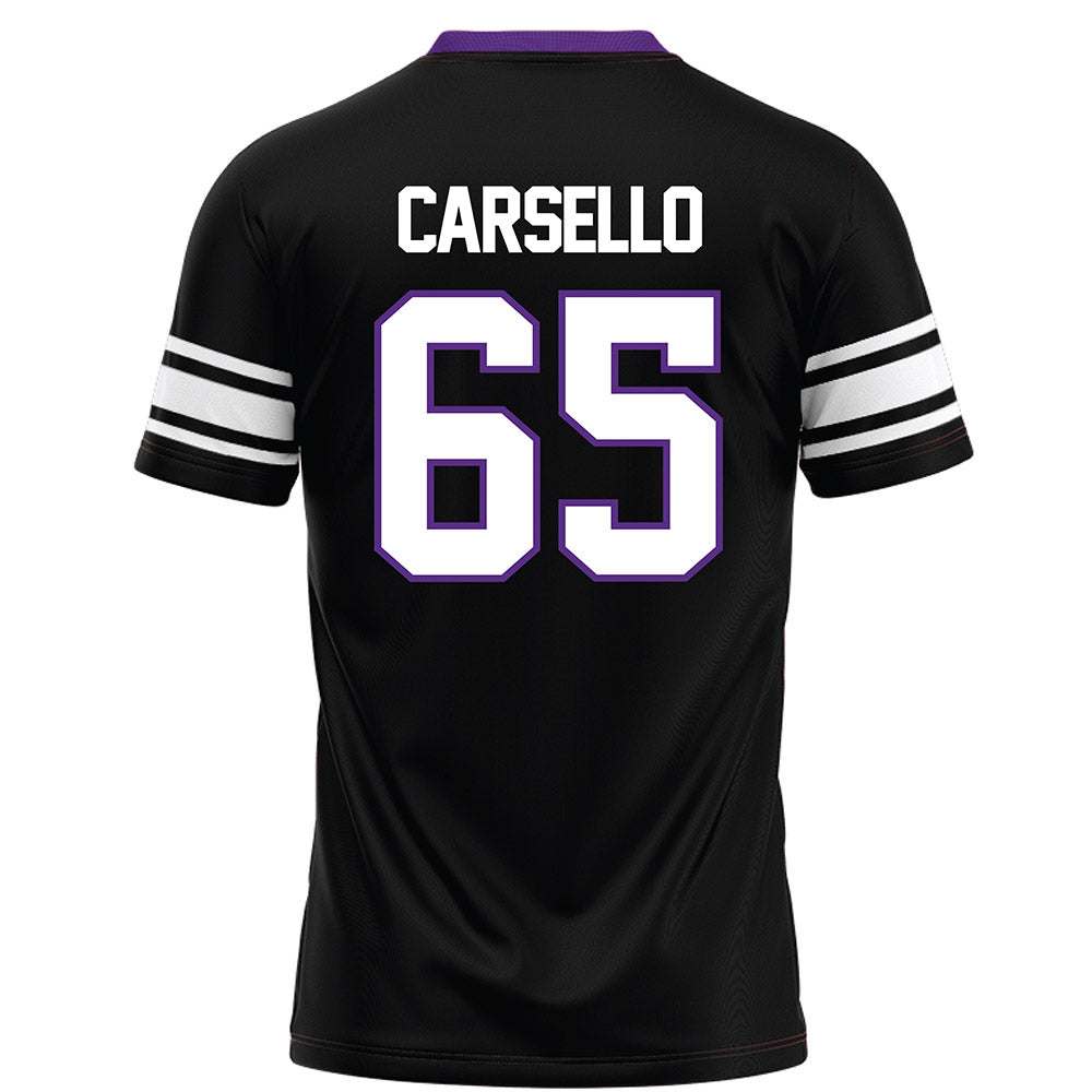 Northwestern - NCAA Football : Jackson Carsello - Black Football Jersey-1