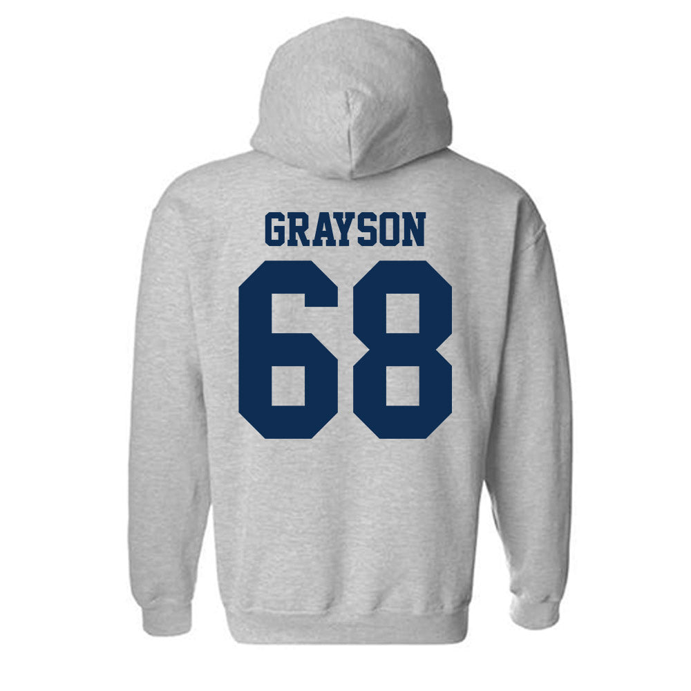 UC Davis - NCAA Football : Xander Grayson - Classic Shersey Hooded Sweatshirt-1