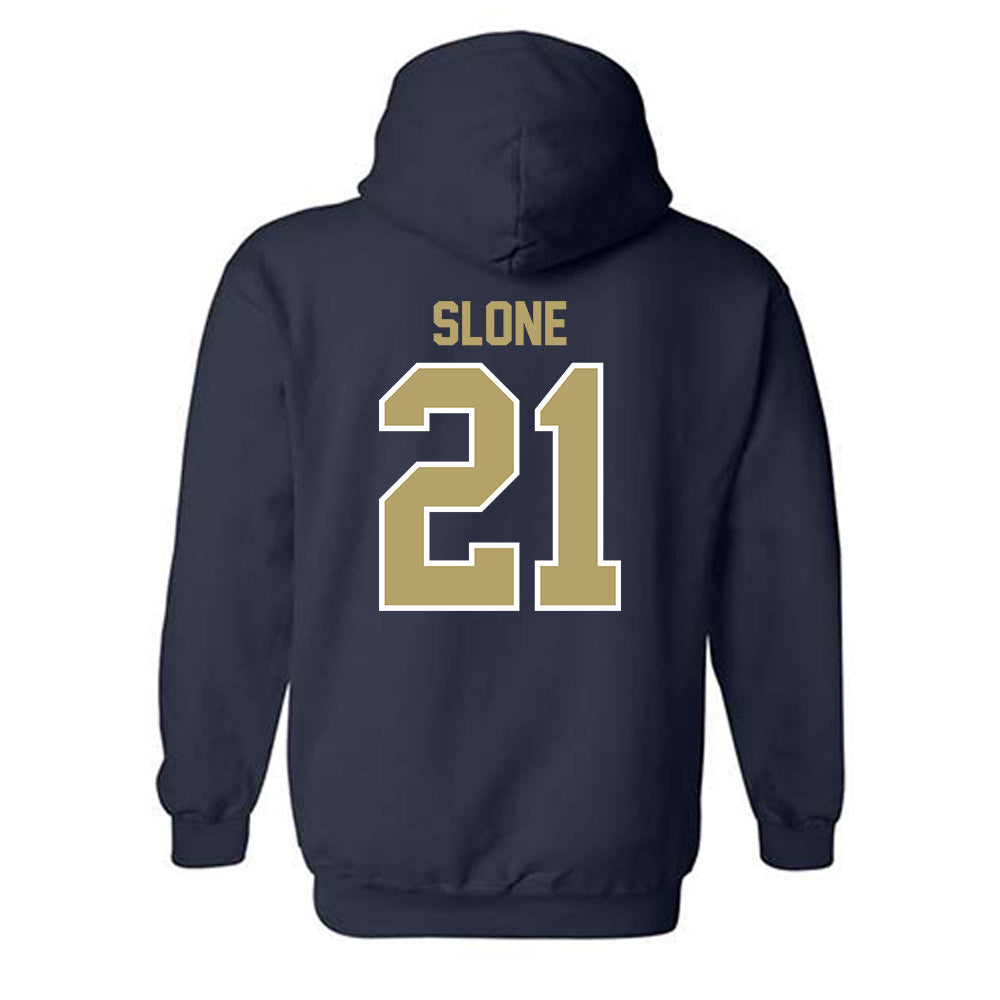 UC Davis - NCAA Football : Teeg Slone - Classic Fashion Shersey Hooded Sweatshirt-1