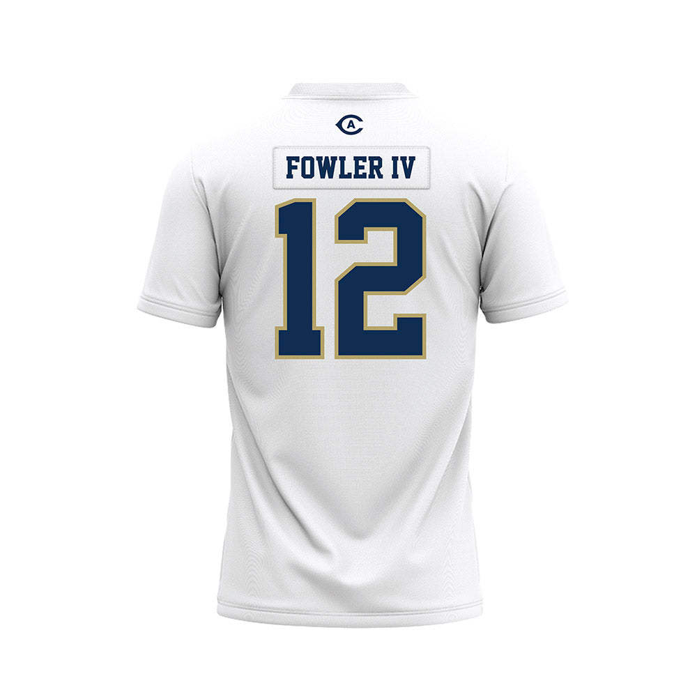 UC Davis - NCAA Football : William Fowler IV - White Premium Football Jersey-1