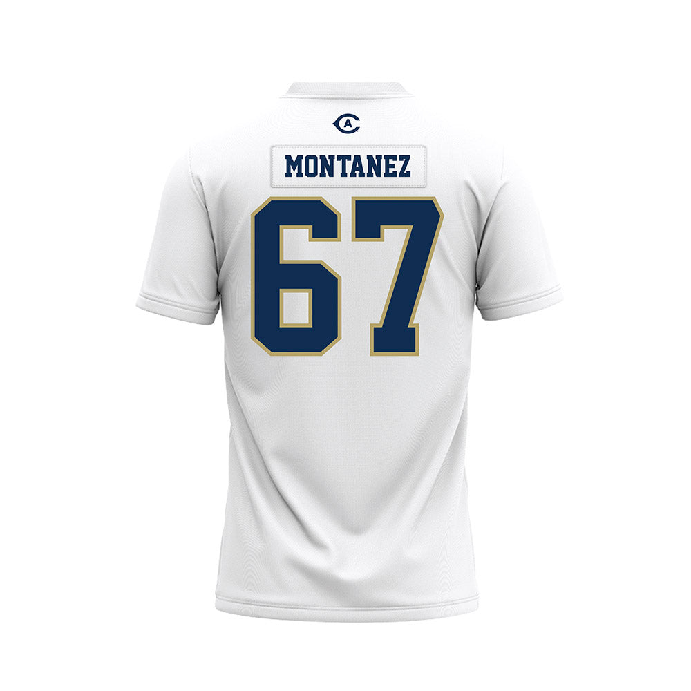 UC Davis - NCAA Football : Jayden Montanez - White Premium Football Jersey-1