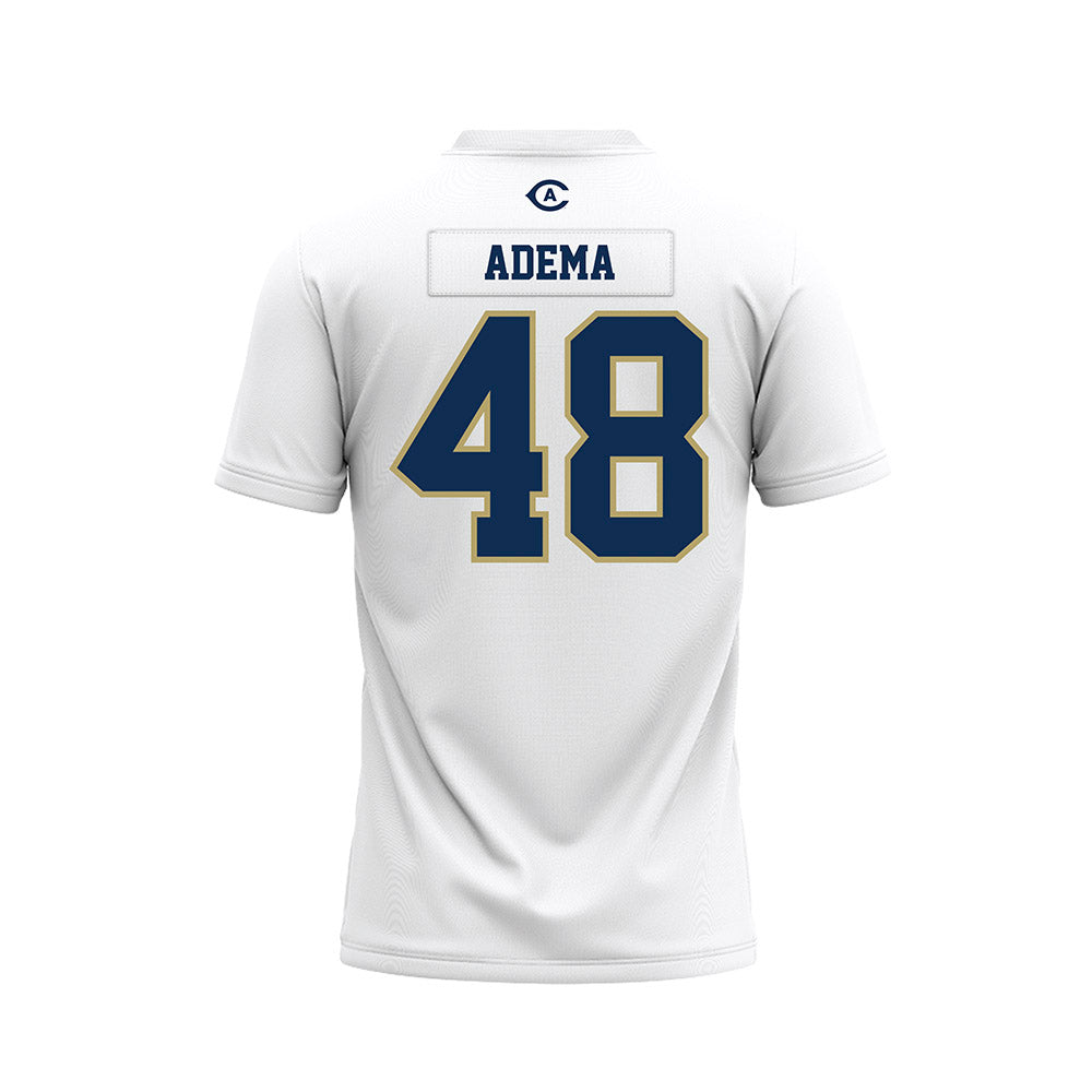 UC Davis - NCAA Football : Joe Adema - White Premium Football Jersey-1